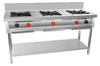 3 Single Burner - Commercial Kitchen Equipment by Kalam Kitchen Equipments