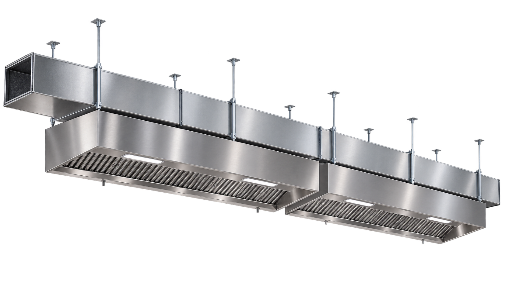 SS Roof Mounted Hood - Commercial Kitchen Equipment by Kalam Kitchen Equipments
