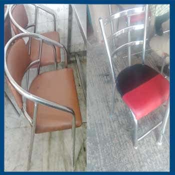 Rubber Wood Chair With SS Frame